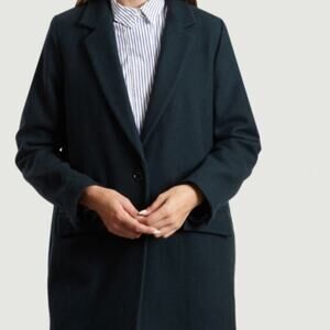 SESSUN Paris Hello Doll France Wool Navy Blue Prep Chic French Clean Girl Work